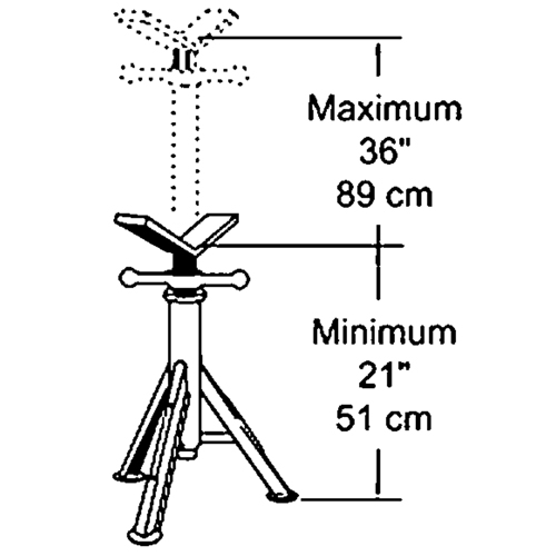 Heavy-Duty Pipe Jack, 2500 lbs. Load Capacity FMT Sales Ltd