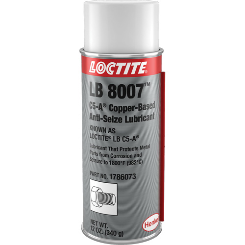LB 8007 Copper Based Anti-Seize, 340 g, Aerosol Can, 1800°F (982°C) Max Temp. FMT Sales Ltd