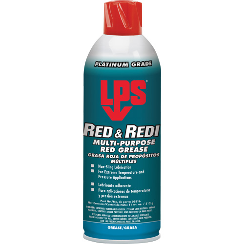 Graisse rouge Red & Redi tout usage, 16 oz, Canette a&eacute;rosol FMT Sales Ltd