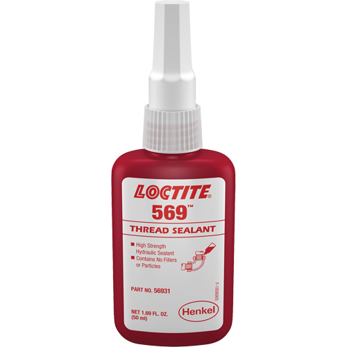 569 Hydraulic Thread Sealant, Bottle, 50 ml, -54° C - 149° C/-65° F - 300° F FMT Sales Ltd