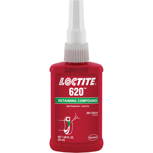 Retaining Compound 620 High Temperature, 50 ml, Bottle, Green FMT Sales Ltd