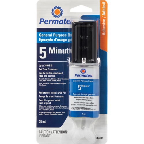 PermaPoxy 5 Minute General Purpose Epoxy, 29.5 ml, Epoxy, Two-Part, Clear FMT Sales Ltd