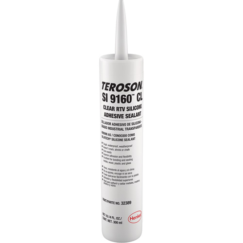 Teroson&reg; SI 9160 Silicone Sealant, Cartridge, Clear FMT Sales Ltd