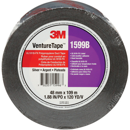 1599B Venture Tape Polypropylene Tape, 3 mils, Silver, 48 mm (2") x 109.7 m (359.9') FMT Sales Ltd