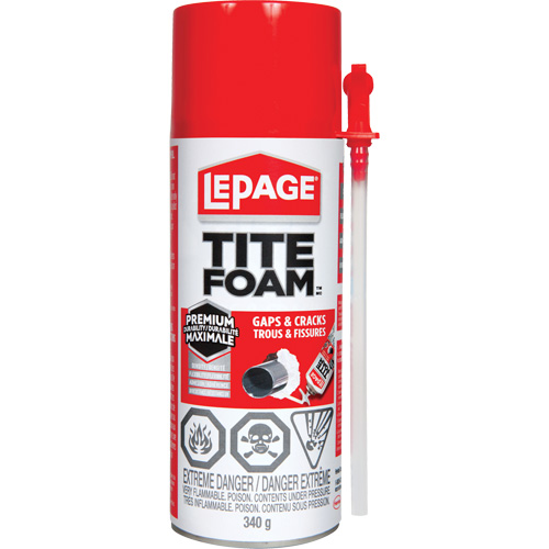 Scellant en mousse isolante pour trous & fissures Titefoam, Canette a&eacute;rosol, Blanc FMT Sales Ltd