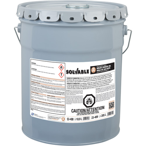 Huile de lin bouillie, Seau, 18,9 L Volume net FMT Sales Ltd