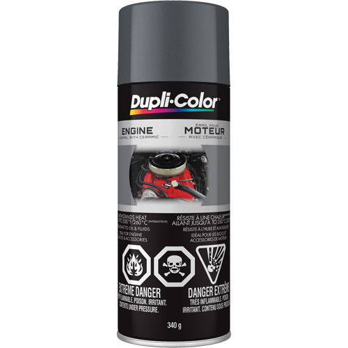 Peinture &agrave; &eacute;mail avec c&eacute;ramique pour moteur, Fonte grise, Tr&egrave;s brillant, 12 oz, Canette a&eacute;rosol FMT Sales Ltd