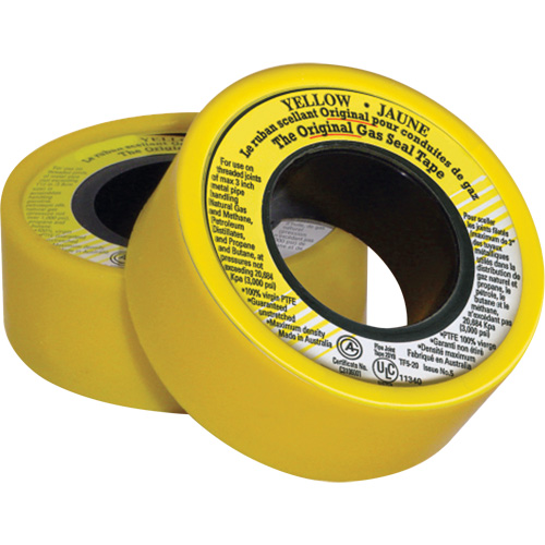 Ruban d'&eacute;tanch&eacute;it&eacute; pour filet en PTFE, 236" lo x 3/4" la, Jaune FMT Sales Ltd