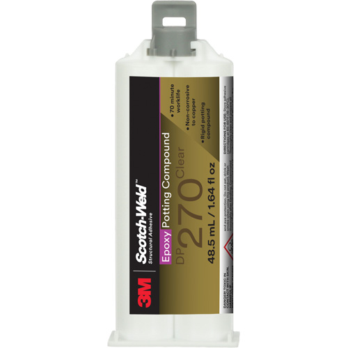 Mat&eacute;riau d'enrobement &eacute;poxyde Scotch-Weld, 1,7 liq. oz./48,5 ml, Cartouche double, Deux composants, Transparent FMT Sales Ltd