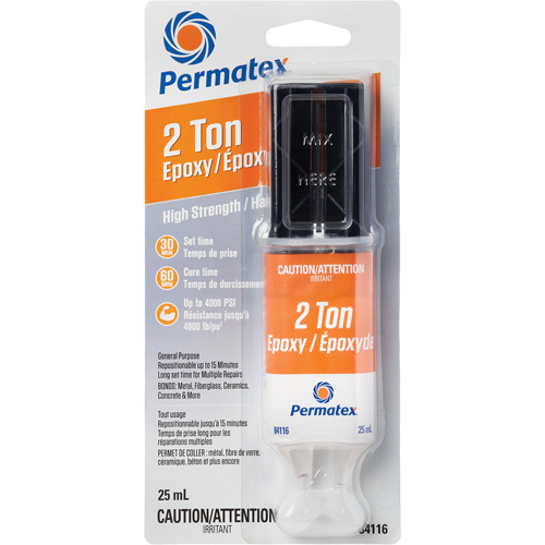 2 Ton Epoxy, 25 ml, Syringe, Two-Part, Clear FMT Sales Ltd