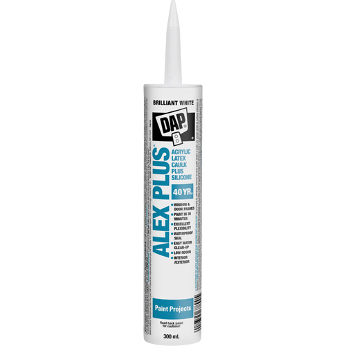 Produit de calfeutrage tout usage au latex acrylique et silicone Alex Plus FMT Sales Ltd