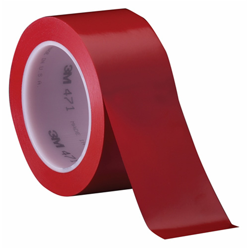471 Vinyl Tape, 102 mm (4") W x 32.9 m (108') L, 5.2 mils, Red FMT Sales Ltd