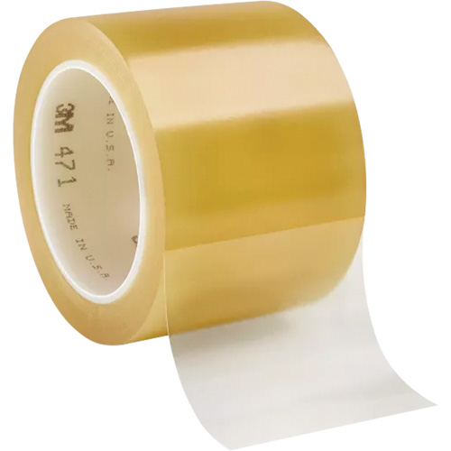 Ruban en vinyle 471, 76,2 mm (3") la x 32,9 m (108') lo, 5,2 mils, Transparent FMT Sales Ltd
