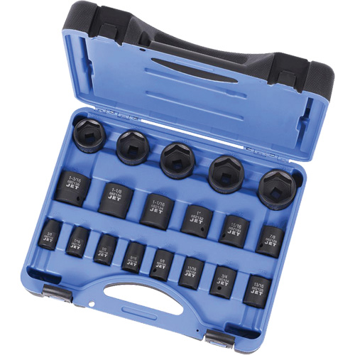 PS1912 SAE 6-Point Socket Set, 19 Pcs, Impact, 1/2" Drive Size, Deep FMT Sales Ltd