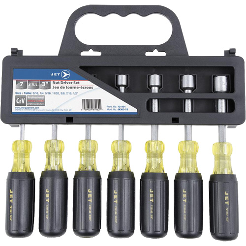 JKND-7S Cushion Grip Nutdriver Set, 7 Pcs., Non Magnetic, Imperial FMT Sales Ltd