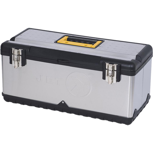 JPSTB-22 Stainless Steel Hand Tool Box, 11" D x 22-1/2" W x 10-3/4" H, Black/Grey FMT Sales Ltd