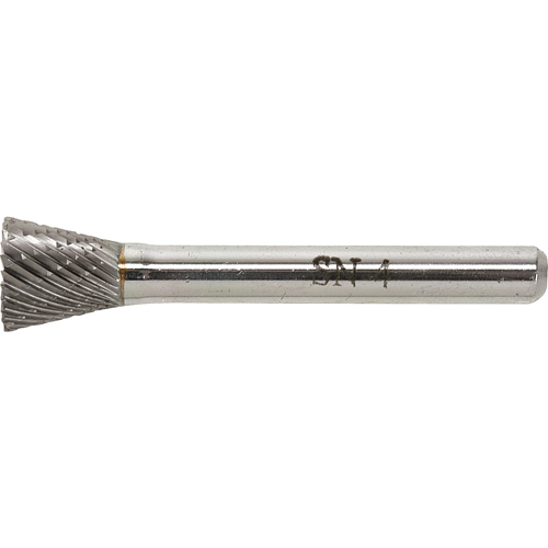 Solid Carbide Burr, SN-4, 1/2" Dia., 1/4" Shank, 1/2" Depth of Cut FMT Sales Ltd