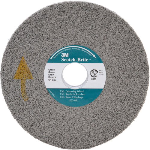 Meule d'&eacute;barbage EXL Scotch-Brite, 6" x 1", Arbre de 1" FMT Sales Ltd