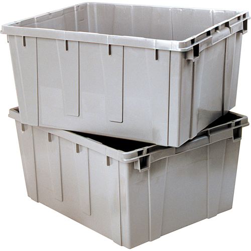 Contenant emboîtable, 21,1" la x 17,7" p x 12" h, Gris FMT Sales Ltd
