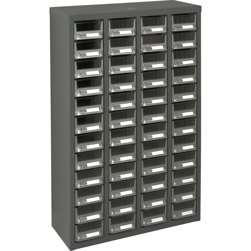KPC-400 Parts Cabinet, Galvanized Steel, 48 Drawers, 22-3/5" x 8-7/10" x 36-9/10", Grey FMT Sales Ltd