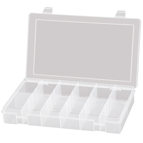 Compact Polypropylene Compartment Cases, 11" W x 6-3/4" D x 1-3/4" H, 12 Compartments FMT Sales Ltd