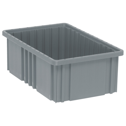 Contenants Divider Box, Plastique, 16,5" la x 10,9" p x 6" h, Gris FMT Sales Ltd