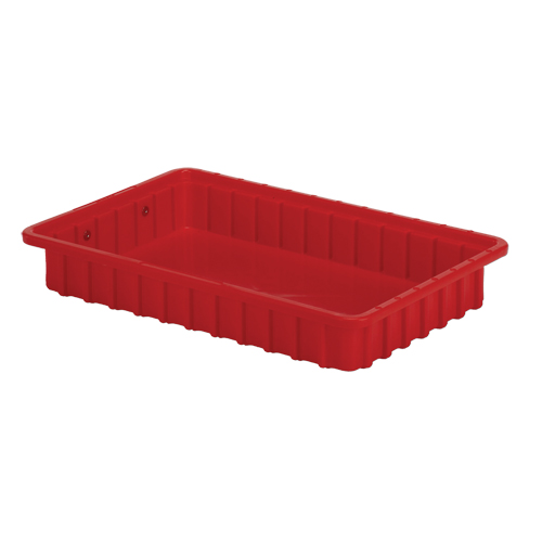 Contenants Divider Box, Poly&eacute;thyl&egrave;ne, 16,5" la x 10,9" p x 2,5" h, Rouge FMT Sales Ltd