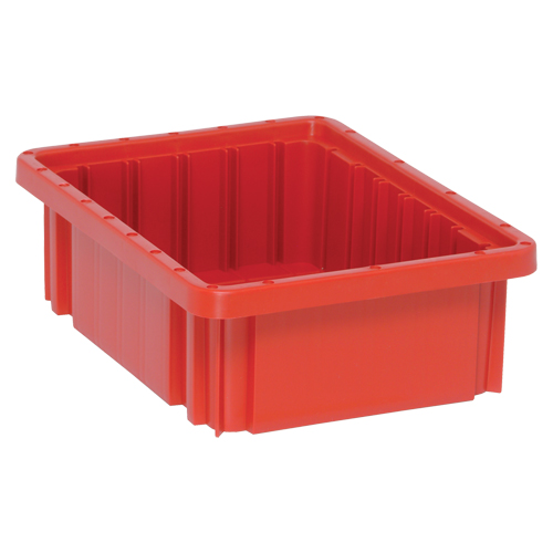 Contenants Divider Box, Plastique, 10,9" la x 8,3" p x 3,5" h, Rouge FMT Sales Ltd