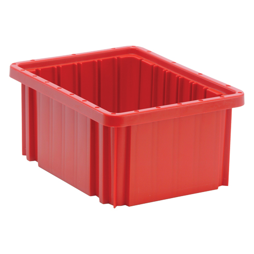 Contenants Divider Box, Plastique, 10,9" la x 8,3" p x 5" h, Rouge FMT Sales Ltd