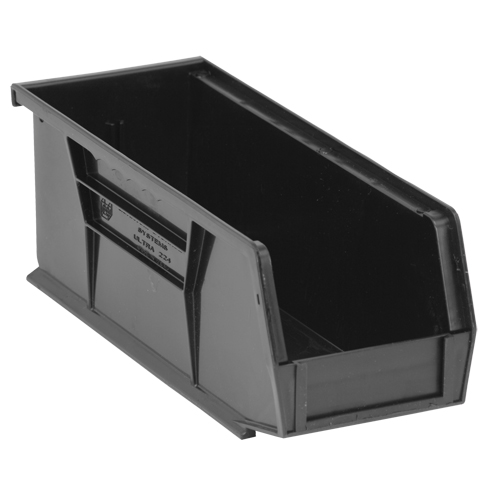 Ultra Stack & Hang Bin, 4-1/8" W x 4" H x 10-7/8" D, Black FMT Sales Ltd