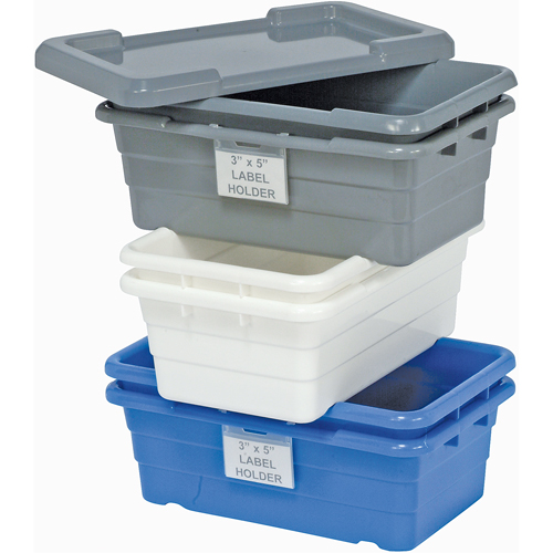 Bacs empilables en crois&eacute;, 11" la x 17,25" p x 12" h, Gris FMT Sales Ltd