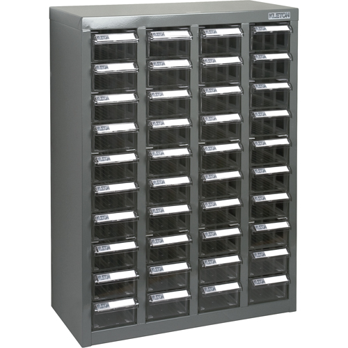 Casiers pour pi&egrave;ces KPC-600, Acier galvanis&eacute;, 40 tiroirs, 18-3/10" x 8-7/10" x 25-3/10", Gris FMT Sales Ltd