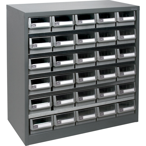 KPC-HD Heavy-Duty Parts Cabinet, Galvanized Steel, 30 Drawers, 34-3/5" x 15-7/10" x 34-3/5", Grey FMT Sales Ltd