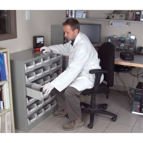 KPC-HD Heavy-Duty Parts Cabinet, Galvanized Steel, 30 Drawers, 34-3/5" x 15-7/10" x 34-3/5", Grey FMT Sales Ltd