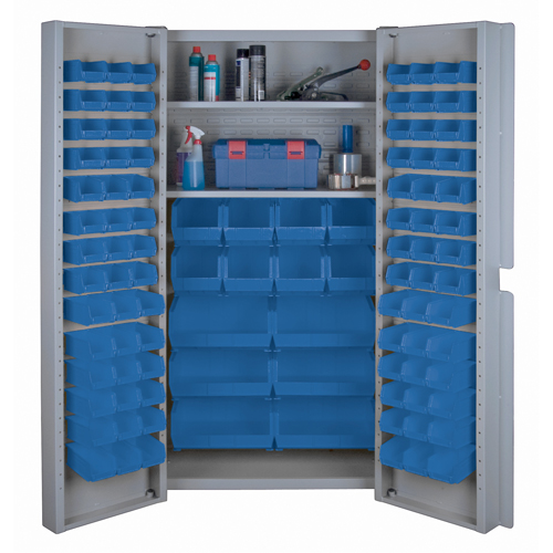 Deep Door Combination Cabinets, 38" W x 24" D x 72" H, Grey FMT Sales Ltd