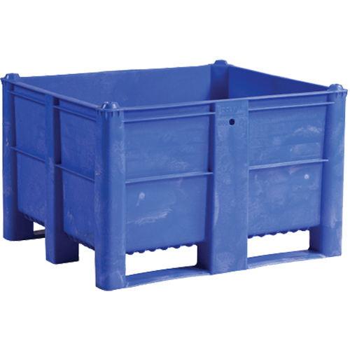 Pallet Container, 40"/47.25" D x 48"/39.4" W x 29"/29.1" H, 1543 lbs./2650 lbs. Capacity, Blue FMT Sales Ltd