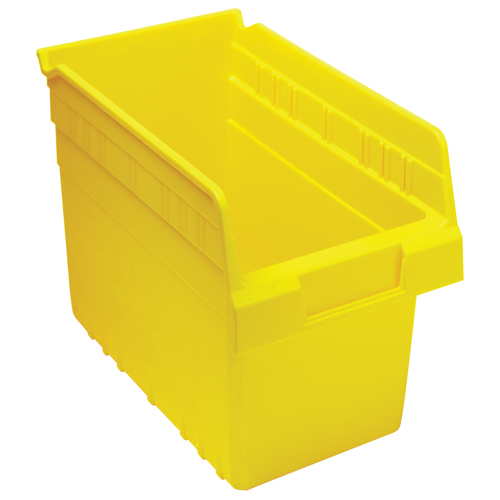 Store-Max Shelf Bins, 6-5/8" W x 8" H x 11-5/8" D, Yellow, 44 lbs. Capacity FMT Sales Ltd
