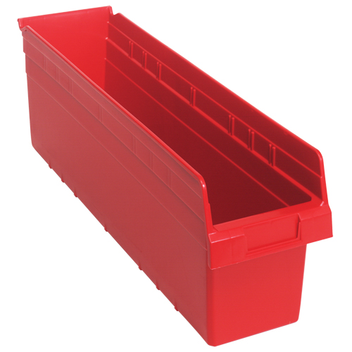 Bacs pour &eacute;tag&egrave;re Store-Max, 6-5/8" la x 8" H x 23-5/8" p, Rouge, Capacit&eacute; 68 lb FMT Sales Ltd
