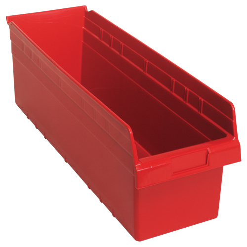 Bacs pour &eacute;tag&egrave;re Store-Max, 8-3/8" la x 8" H x 23-5/8" p, Rouge, Capacit&eacute; 68 lb FMT Sales Ltd