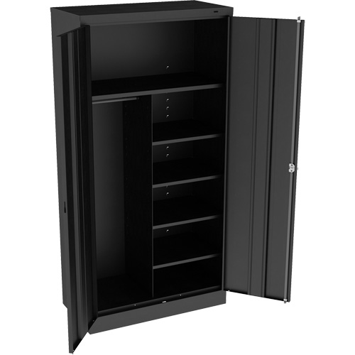 Combination Cabinet, 36" W x 18" D x 72" H, Black FMT Sales Ltd