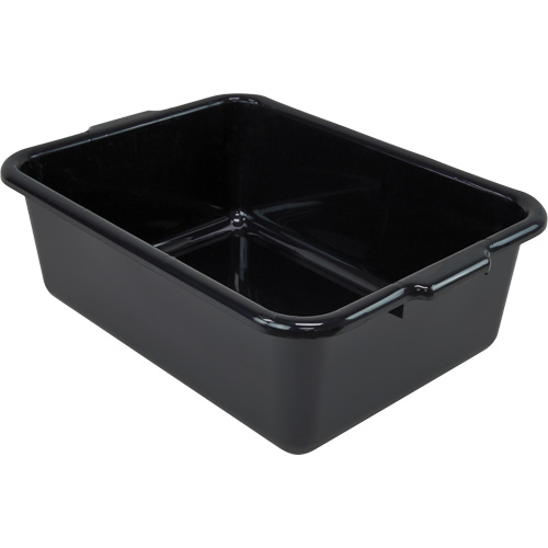 Bac d'entreposage tout usage &agrave; fond plat, 7" ha x 15" p x 21" lo, Plastique, Noir FMT Sales Ltd
