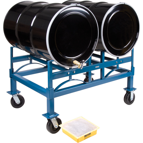 Porte-barils empilables, 2 barils, Capacit&eacute; de 1600 lb, 45-1/2" la x 30" p x 12-1/2" h FMT Sales Ltd