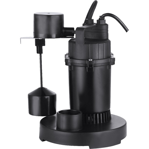 Thermoplastic Submersible Sump Pump, 2560 GPH, 115 V, 4.6 A, 1/3 HP FMT Sales Ltd
