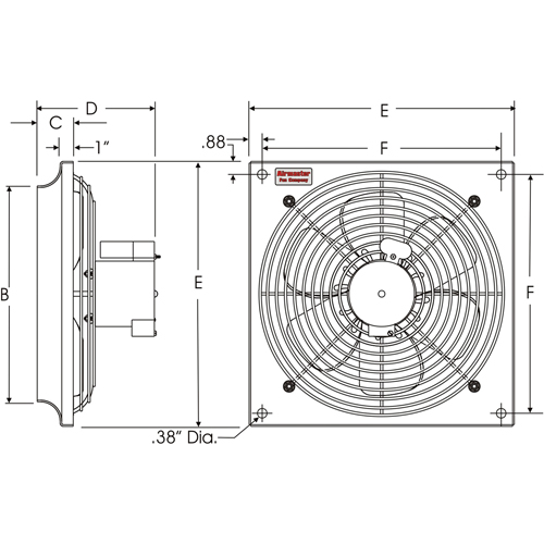 All Purpose Wall Fans, Commercial, 10" Dia., 2 Speeds FMT Sales Ltd