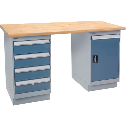 Heavy-Duty Workbench, Door & Drawers, 1500 lbs. Cap., 72" W x 36" D, 34" H FMT Sales Ltd