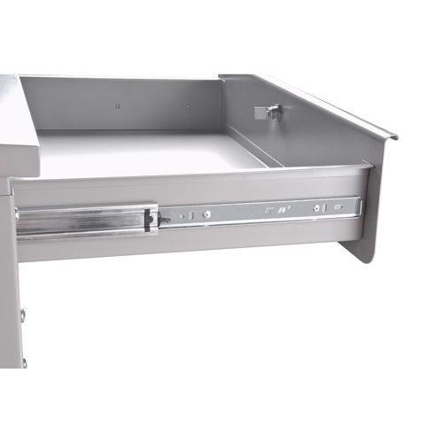 Cabinet Style Shop Desk, 34-1/2" W x 30" D x 53" H, Grey FMT Sales Ltd