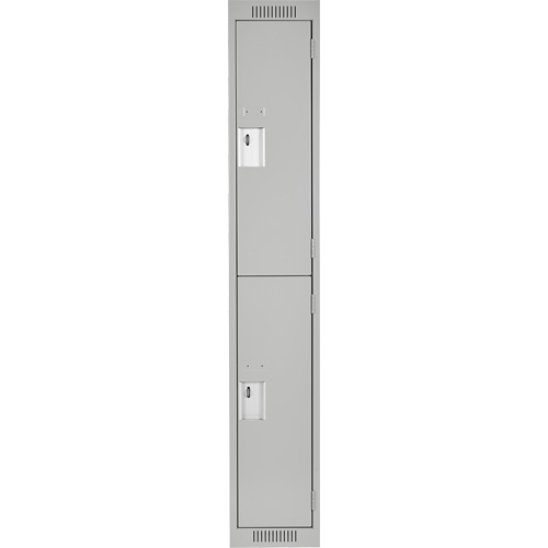 Clean Line Lockers, 2 -tier, 12" x 18" x 72", Steel, Grey, Rivet (Assembled) FMT Sales Ltd