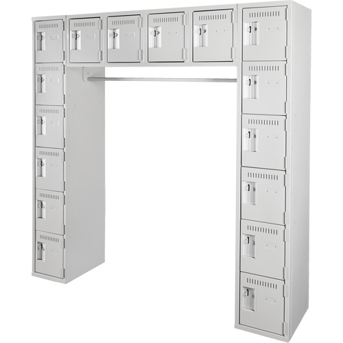 Assembled Archettes Clean Line Economy Lockers, 16 -tier, Bank of 3, 18" x 72" x 12", Steel FMT Sales Ltd