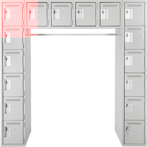 Assembled Archettes Clean Line Economy Lockers, 16 -tier, Bank of 3, 18" x 72" x 12", Steel FMT Sales Ltd