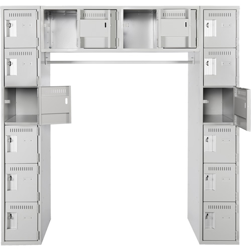 Assembled Archettes Clean Line Economy Lockers, 16 -tier, Bank of 3, 18" x 72" x 12", Steel FMT Sales Ltd